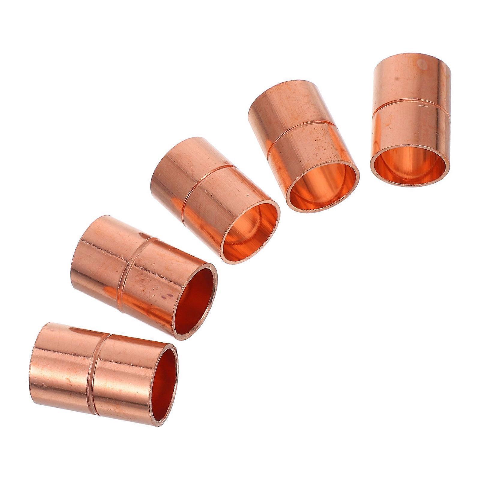 Durable Copper Straight Coupling Fittings for Hvac Installation 15Pcs