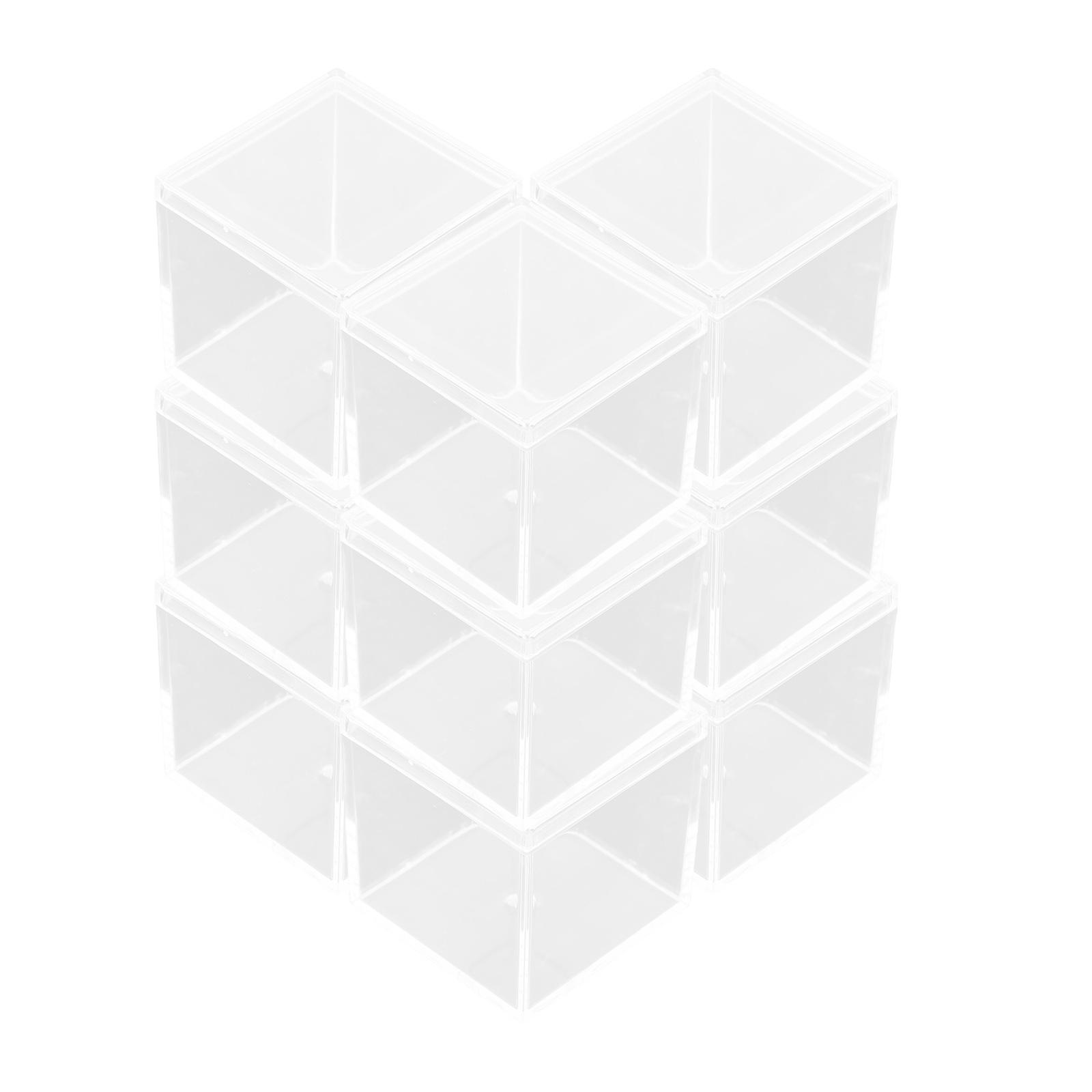 Square Candy Box Mini Holder for Storage 27Pcs Transparent Multifunctional