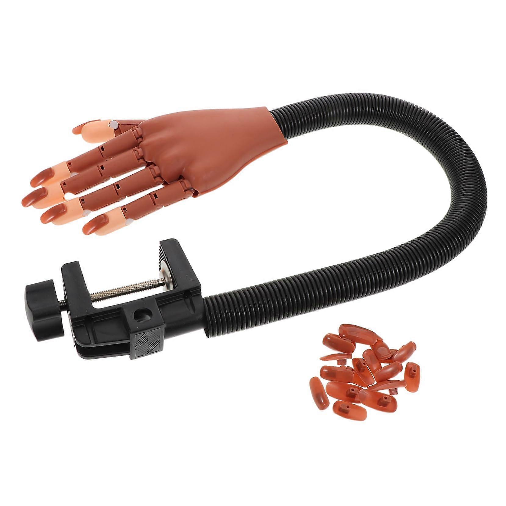 Flexible Nail Practice Hand with Bendable Joints and Tips for Nail Art Training Beginners