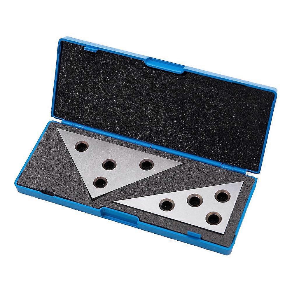 Solid Angle Plate Set 30-60-90 Degree & 45-45-90 Degree, Triangle Angle Block Hardened Steel with Precision Ground Angle