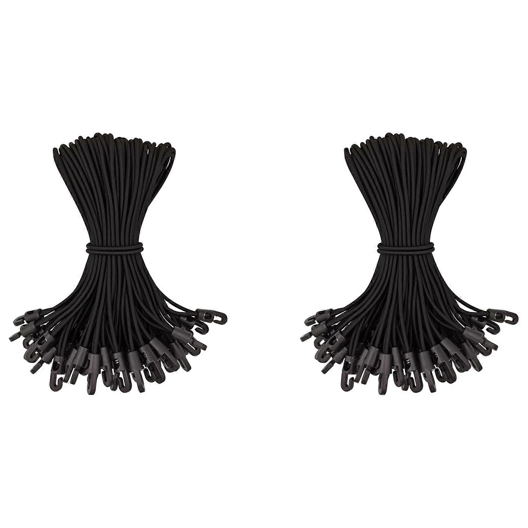 100Pcs Bungee Cord with Hooks,Expander with Hooks Rubber Tensioner with Hooks for Pool Cover