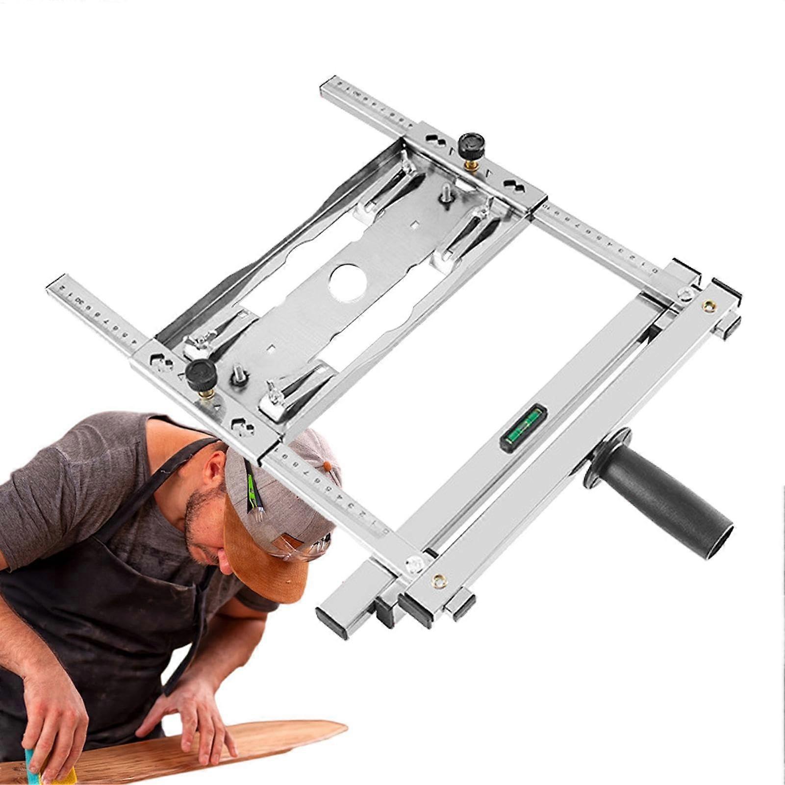 Adjustable Woodworking Edge Guide with Ruler, Stainless Steel Precision Cutting Board Tool