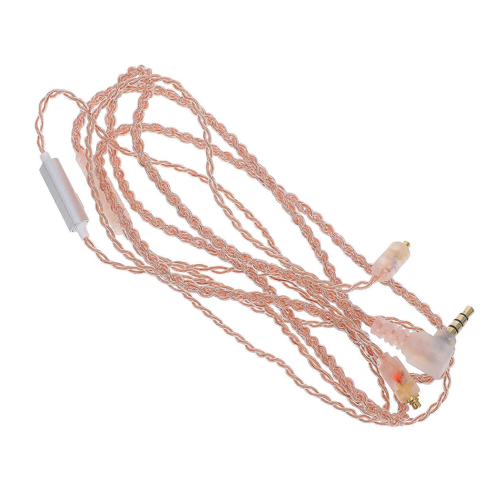 Durable Headset Cable Anti Interference Shielding Earbud Extension Line Metal Safe For Use 1Set