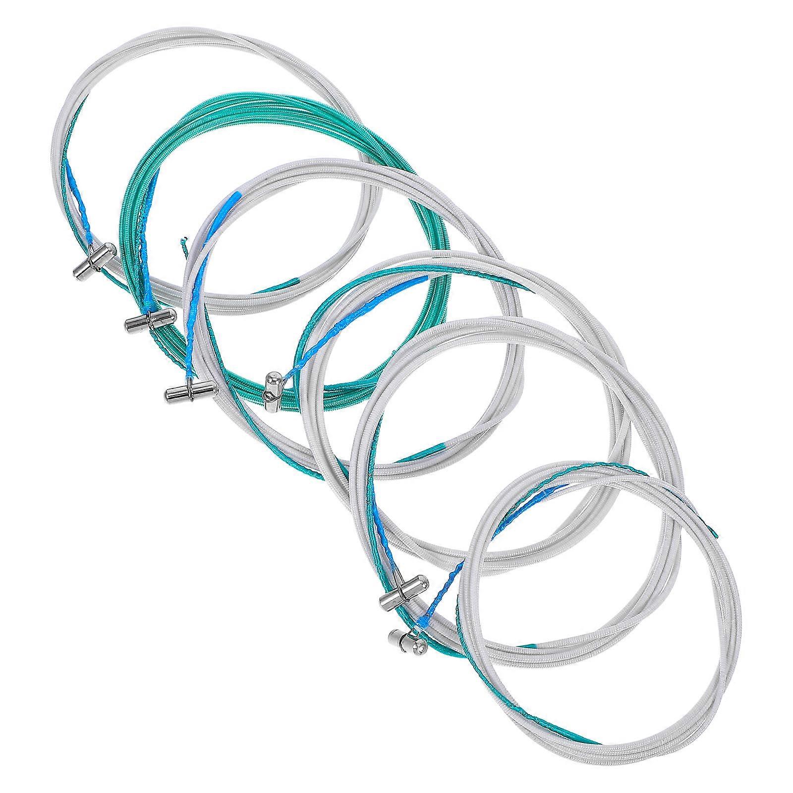 Guzheng String Replacement Set Nylon and Steel Wire 6Pcs Assorted Color
