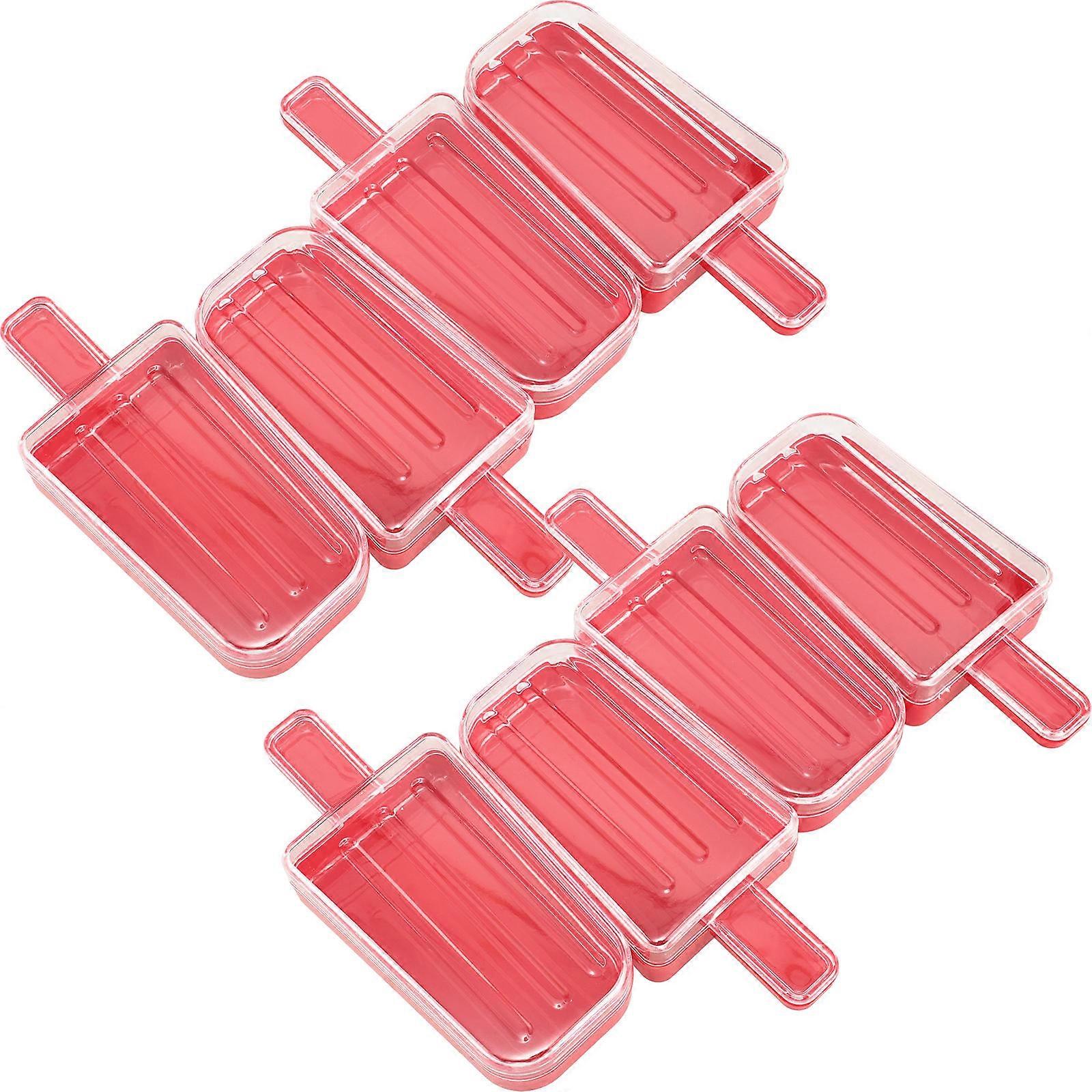 Red Ice Cream Shape Candy Boxes for Storage 12Pcs Plastic Candy Containers