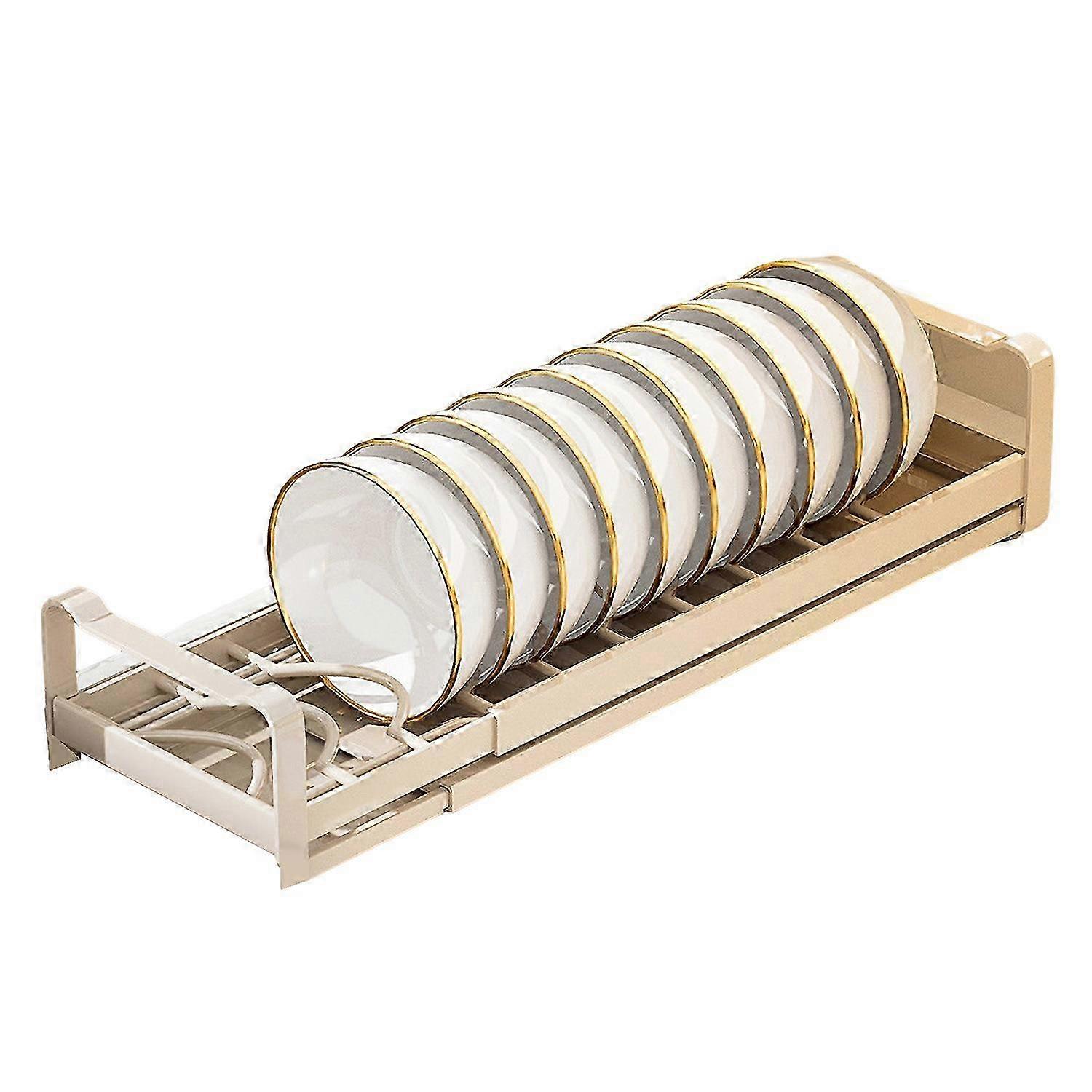 Pots Pans Organizer Storage Rack with Handle Design Extendable Length No Installation Needed Pants 25-26s