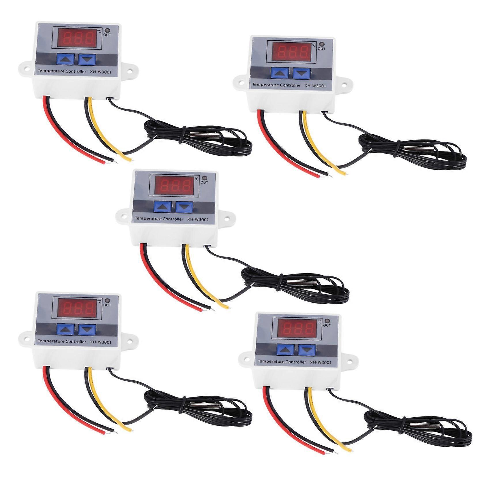 5X 220V Digital LED Temperature Controller 10A Thermostat Control Switch Probe 