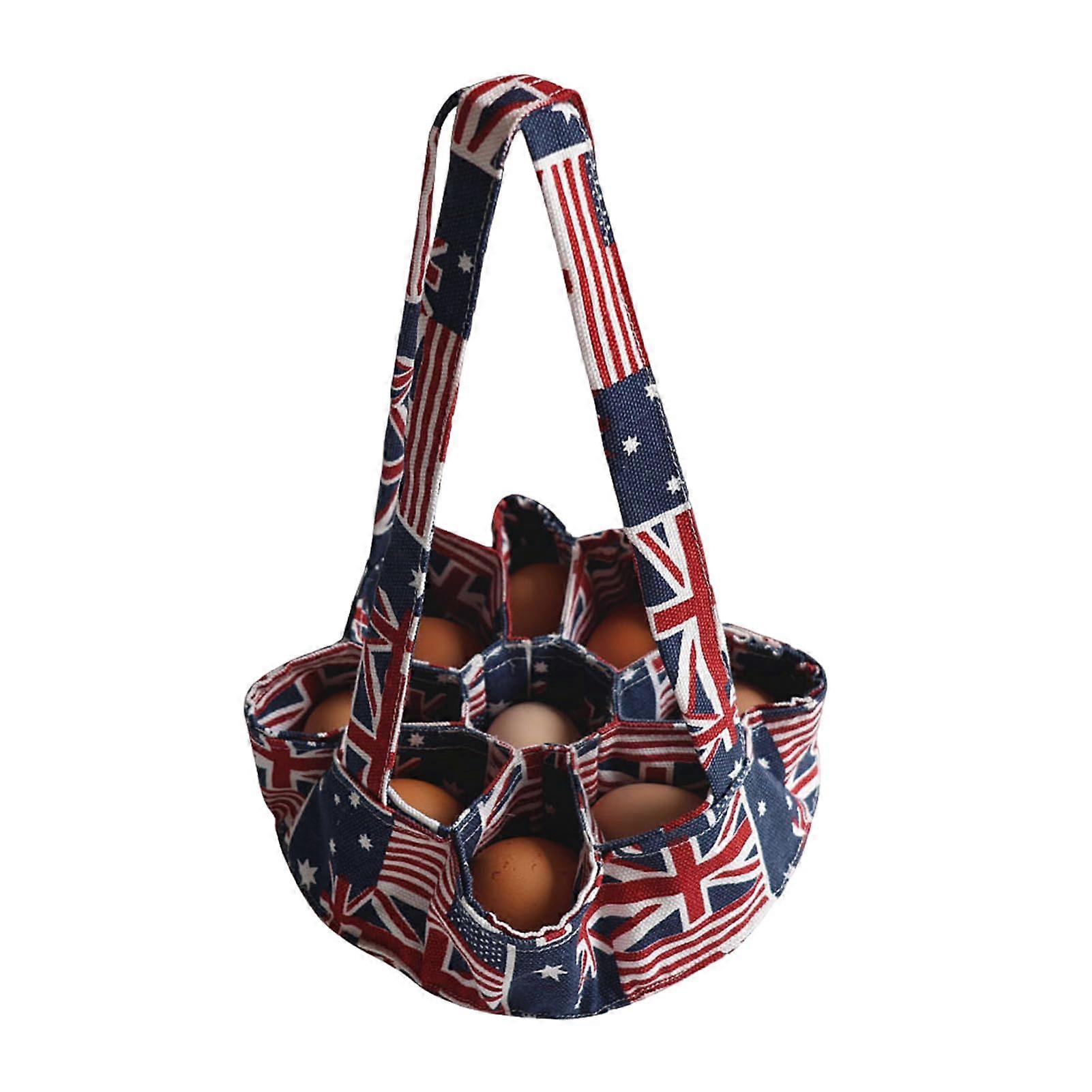 Egg Storage Container 12 Grid Plastic Egg Carrier with Handle for Travel and Camping