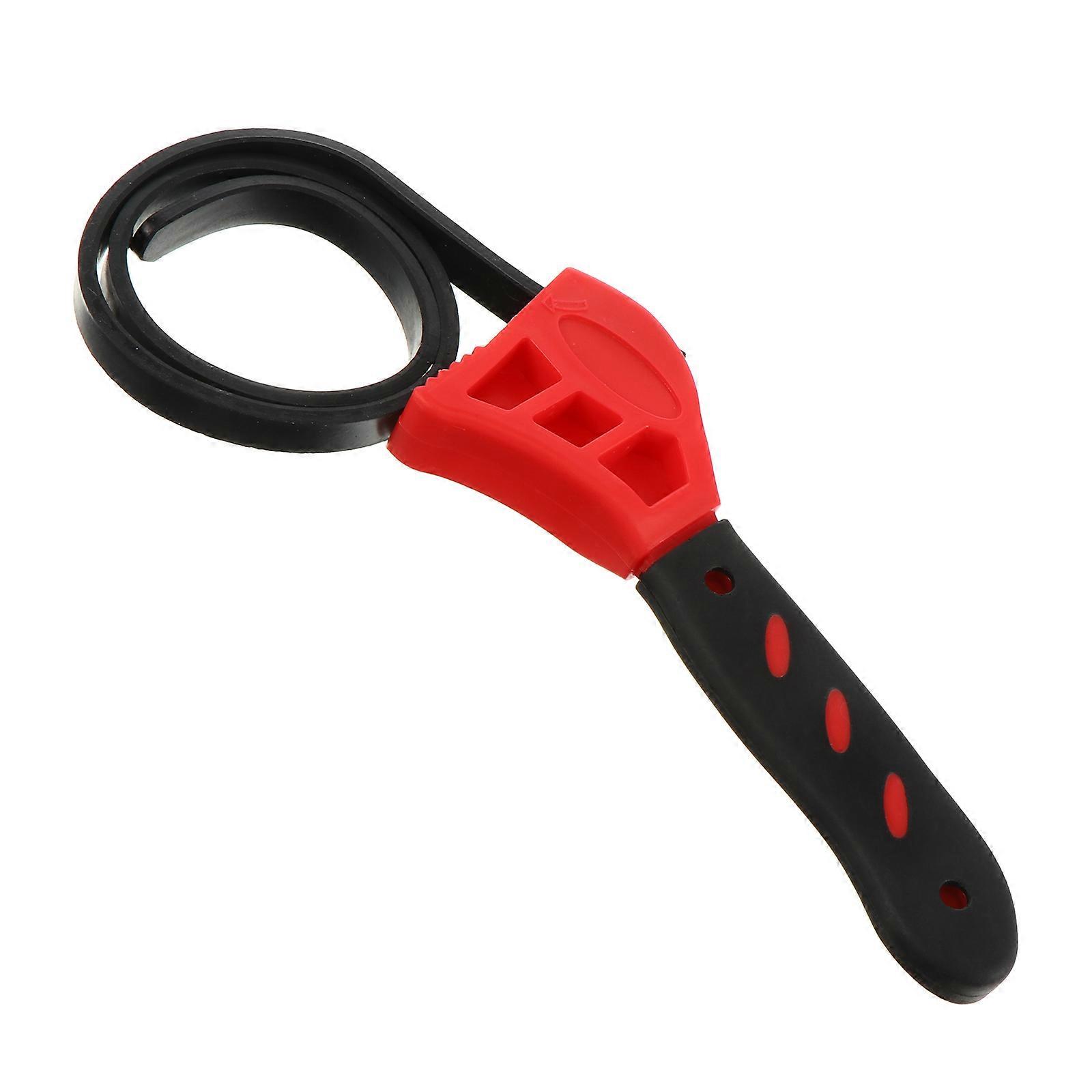 Home Use Rubber Strap Wrench Bottle Opener with Adjustable Strap 1Pcs