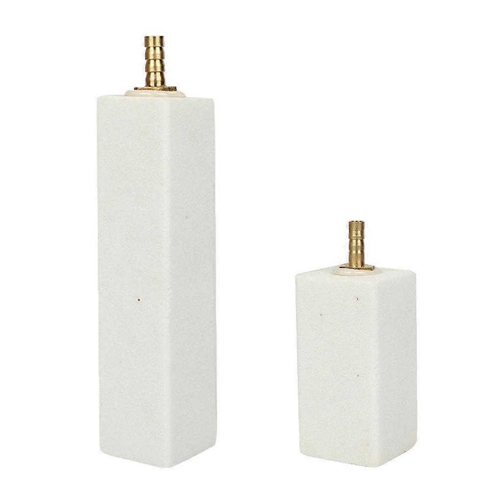 Nano White Corundum Aquarium Air Stone for Oxygen Pump 2Pcs Bubble Diffuser