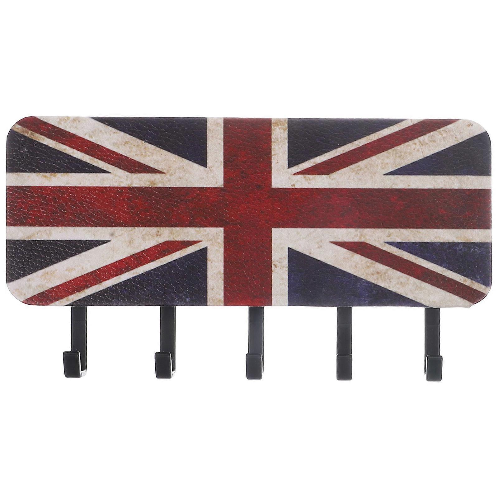 Wall Mount Key Rack With Creative Flag Pattern For Homeowners And Decorators 1Pack