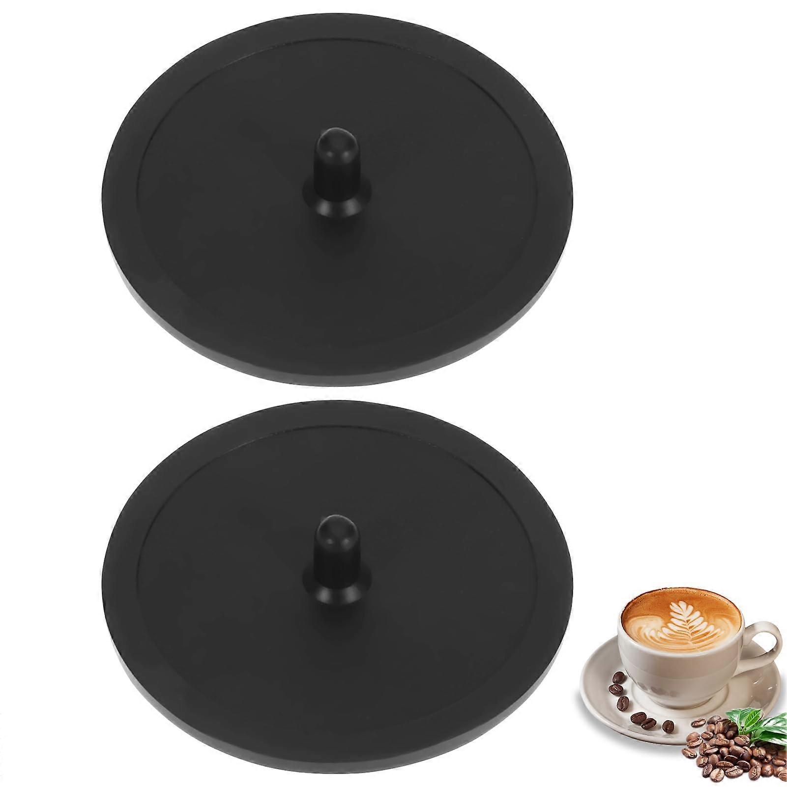 2 Pcs Espresso Machine Cleaning Disc, Durable Rubber Blind Filter Fits Most Coffee Machines