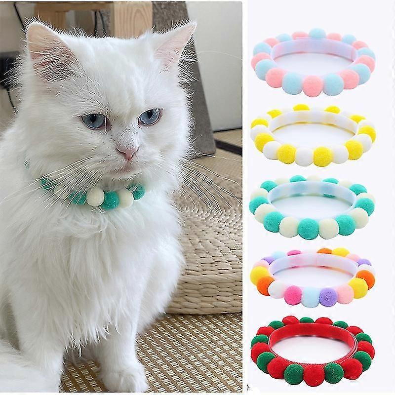 Dog Bow Tie Rainbow Cat Hair Ball colier Pet Ziua de naștere de Crăciun Petrecere Puppy Grooming Accesorii Kitten Bowties