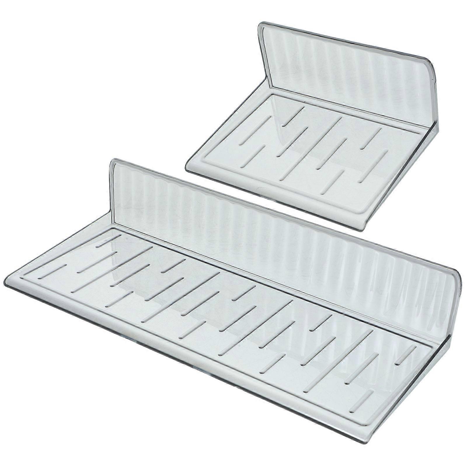 Floating Bathroom Shelves Wall Mount Storage 1Set Grey Pet Shelves