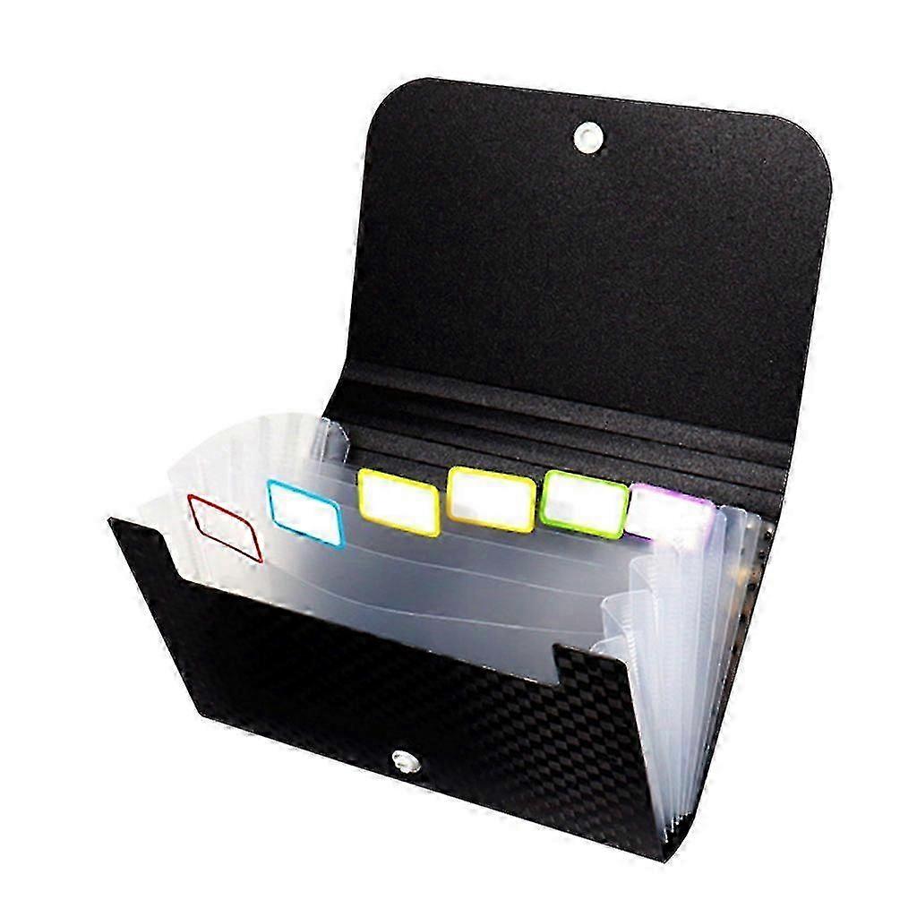 Small File Wallet Receipt Folder A6 Accordion Folder Self-adhesive Index Tabs 2025