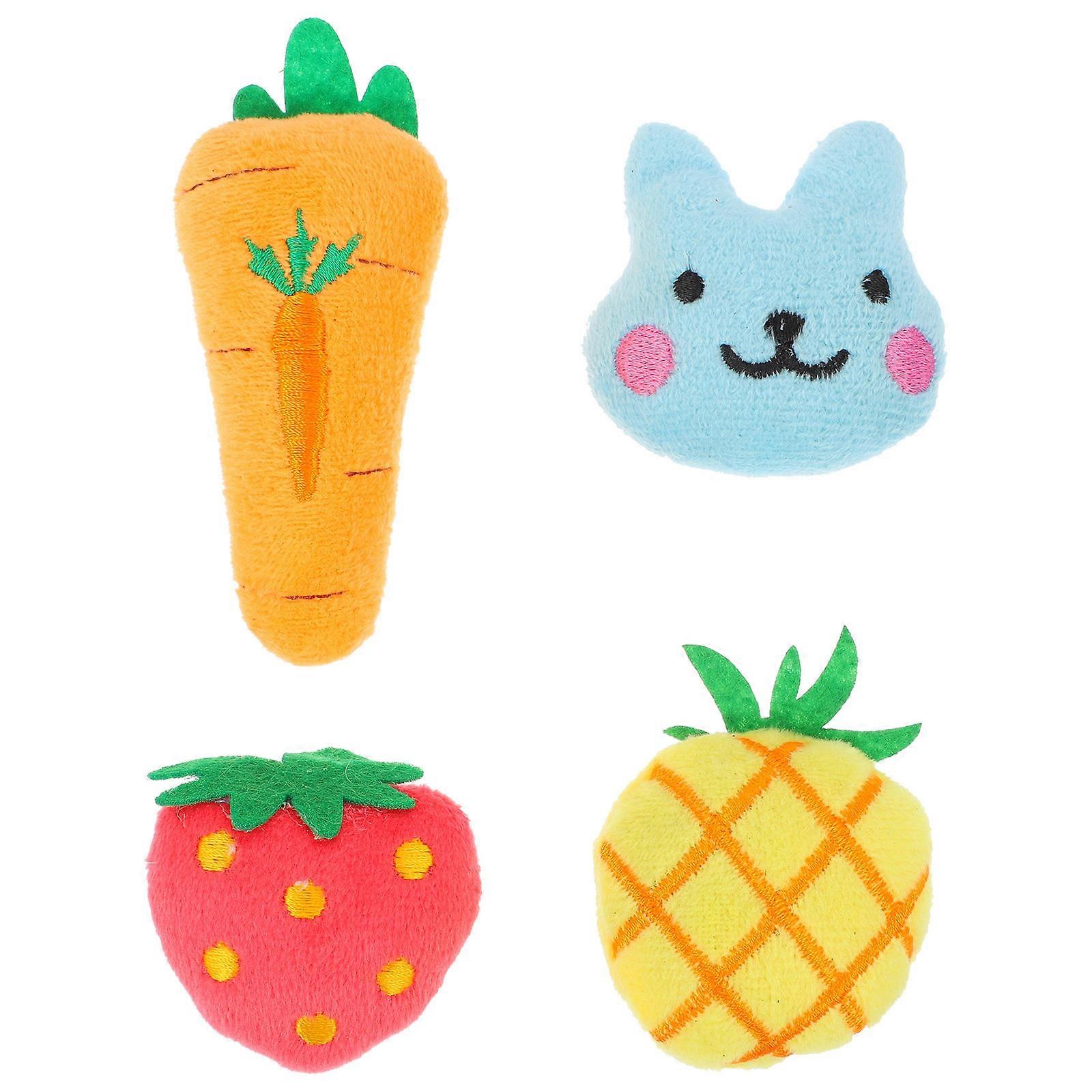 Cat Chew Toy 8 Pcs Assorted Color Plush Design Indoor Play Improves Intelligence