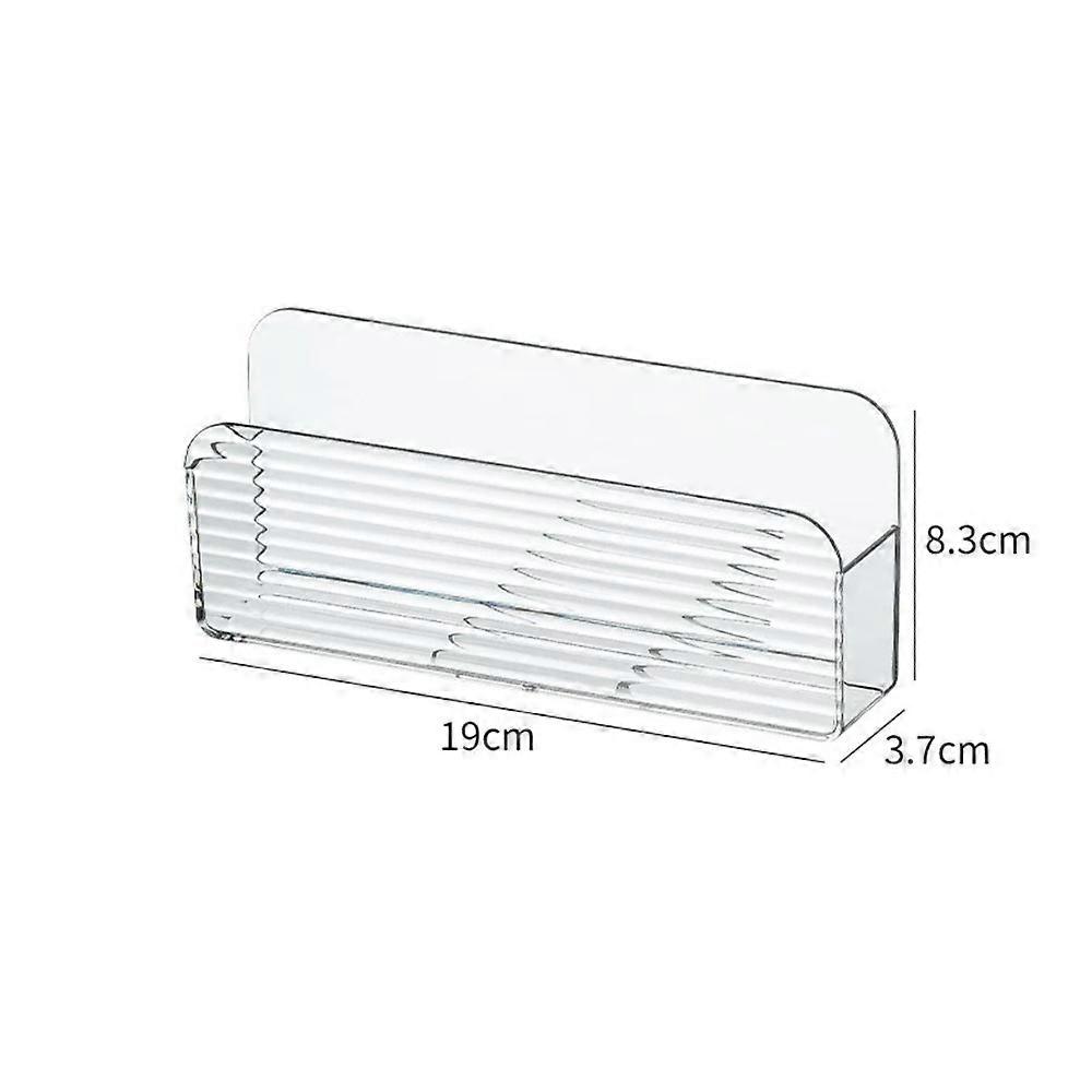 Multi-function Remote Control Storage Box Wall-mounted Punch-free Home Mobile Storage Shelf Transparent Acrylic Shelfs