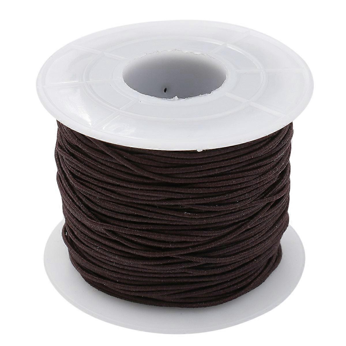 DIY Accessories 1 Roll for Jewelry Making Elastic String Coffee Tone