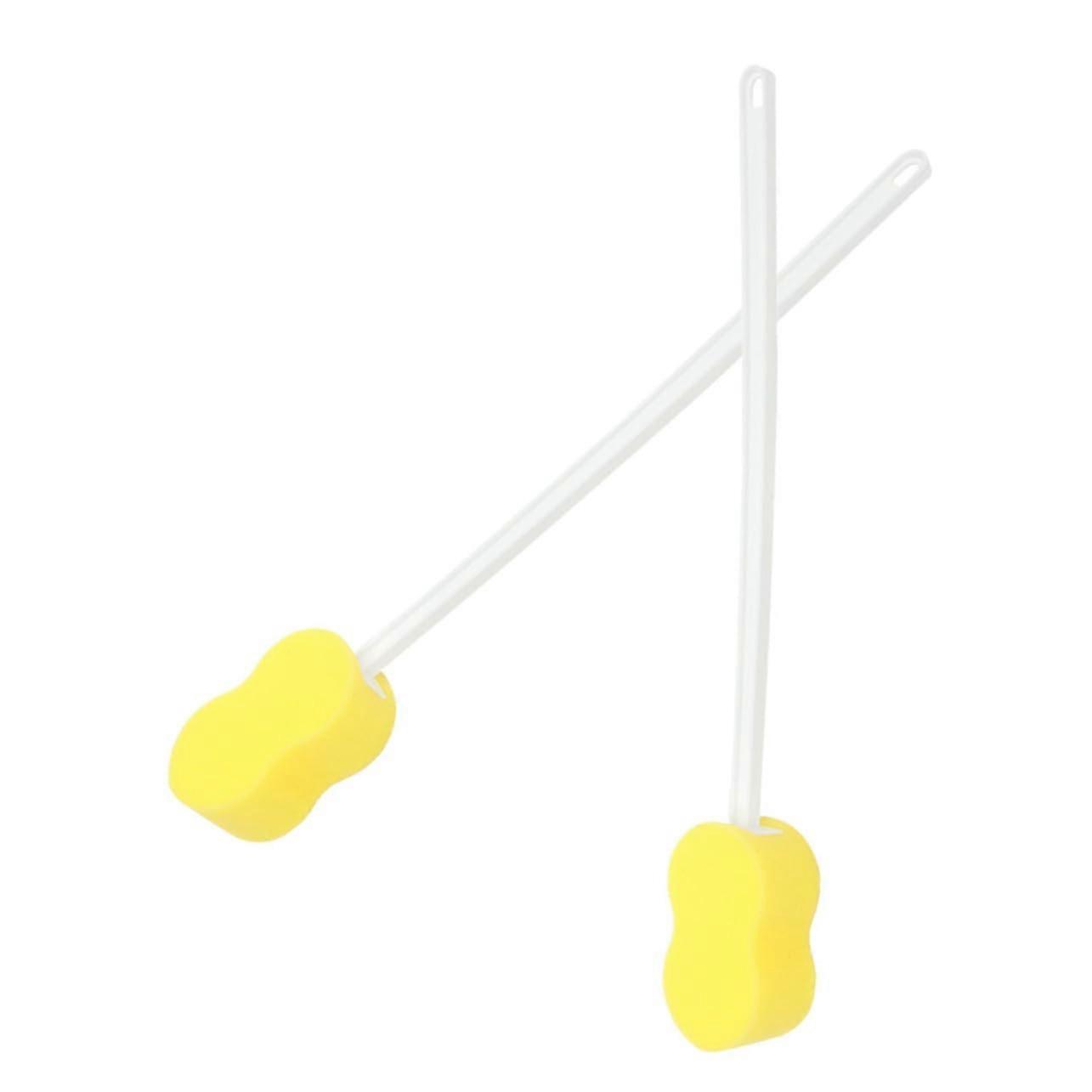 Bath Back Scrubber Long Handle Brush 2pcs Gentle Exfoliating Shower Sponge for Sensitive Skin