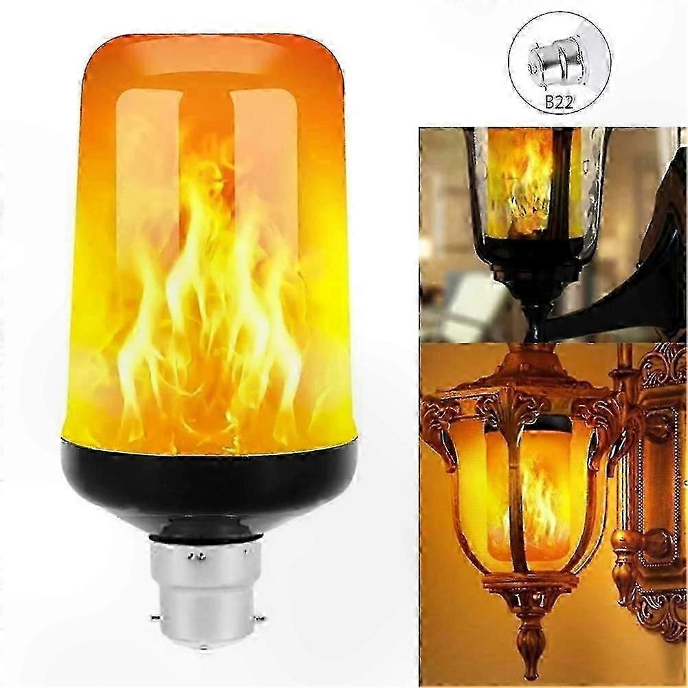 Realistic Flickering LED Flame Bulb with 4 Fire Effect Modes for E27/E26/E22 Decorative Lighting Solutions Edition 1230