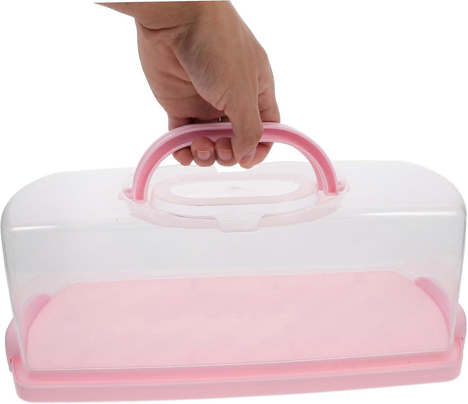 Airtight Bread Storage Container with Clear Lid, Rectangular Loaf Keeper for Cakes and Cookies