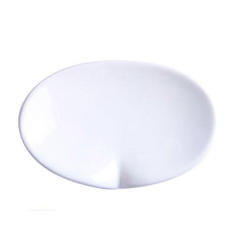 Ceramic Soap Dish with Self Draining Design, Light Luxury Bathroom Soap Holder, Solid Color White