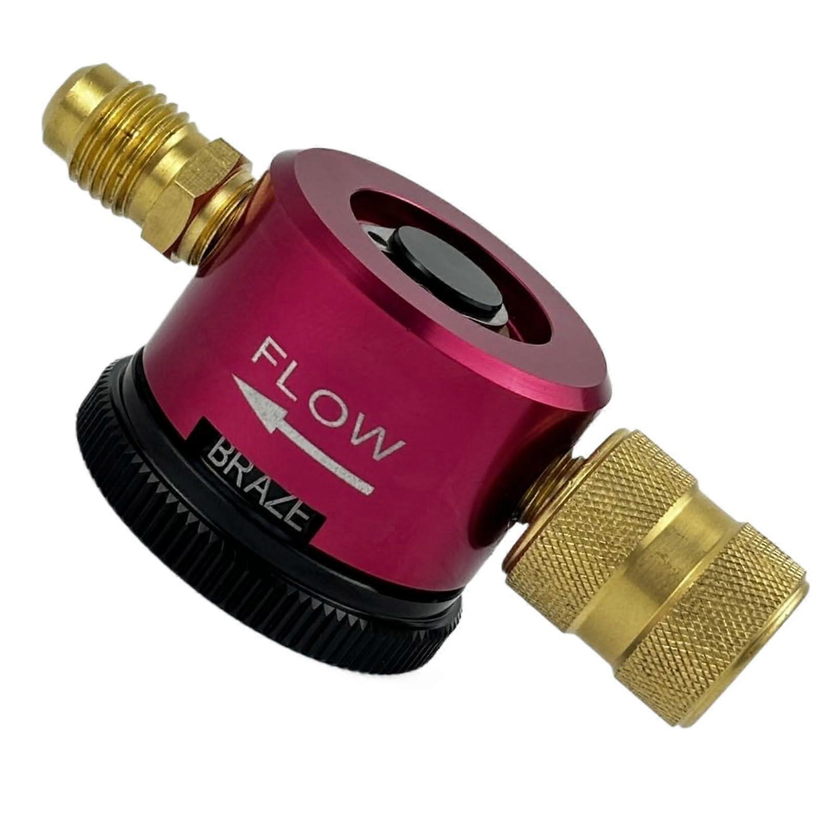 HVAC Nitrogen Purge Tool with Pressure Brass Regulator, Precision Flow Control for Refrigerant Lines (Red)