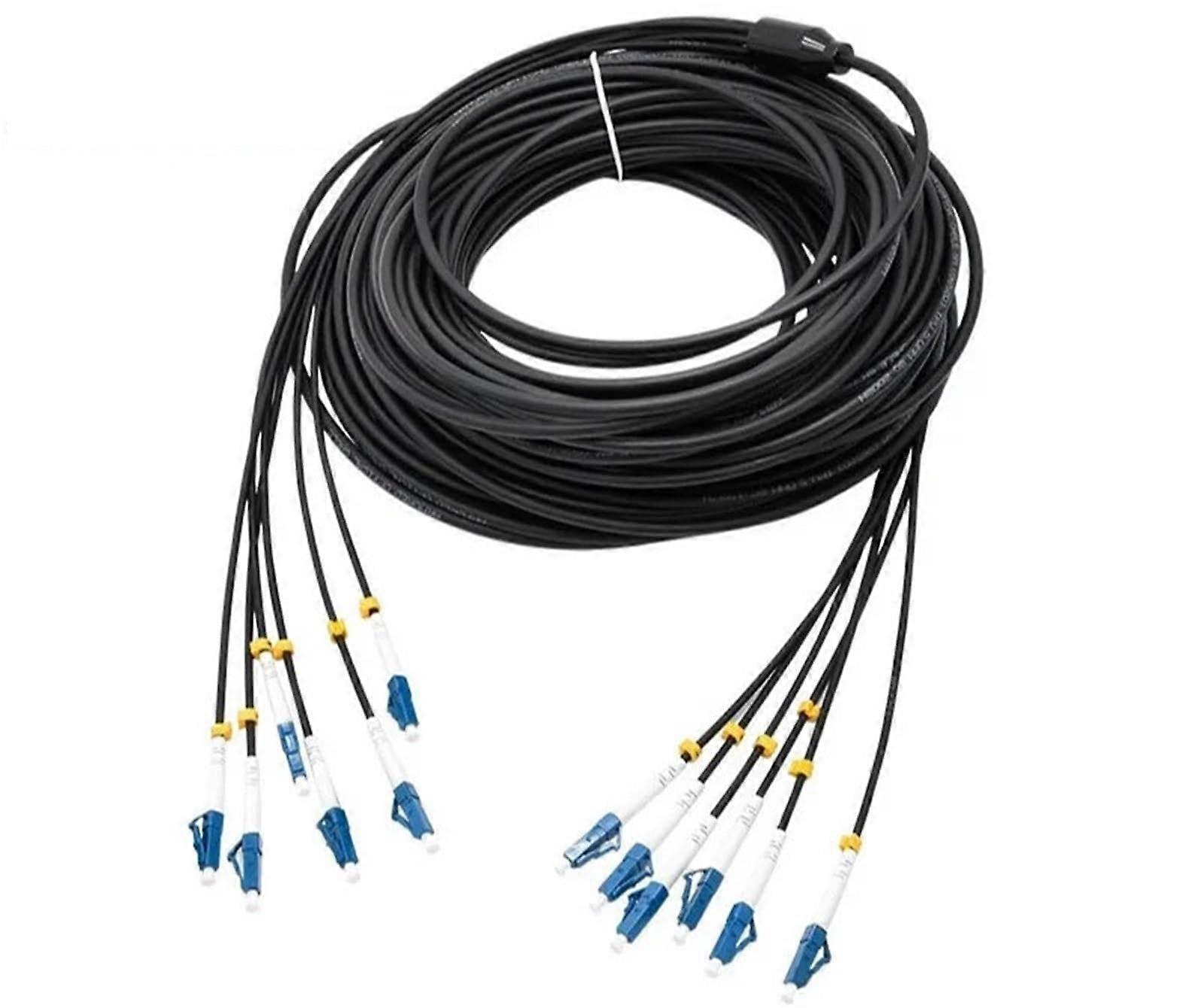 Fiber Optic Patch Cable TPU Armored Singlemode LC to LC SC UPC Outdoor ImpactResistant 30m