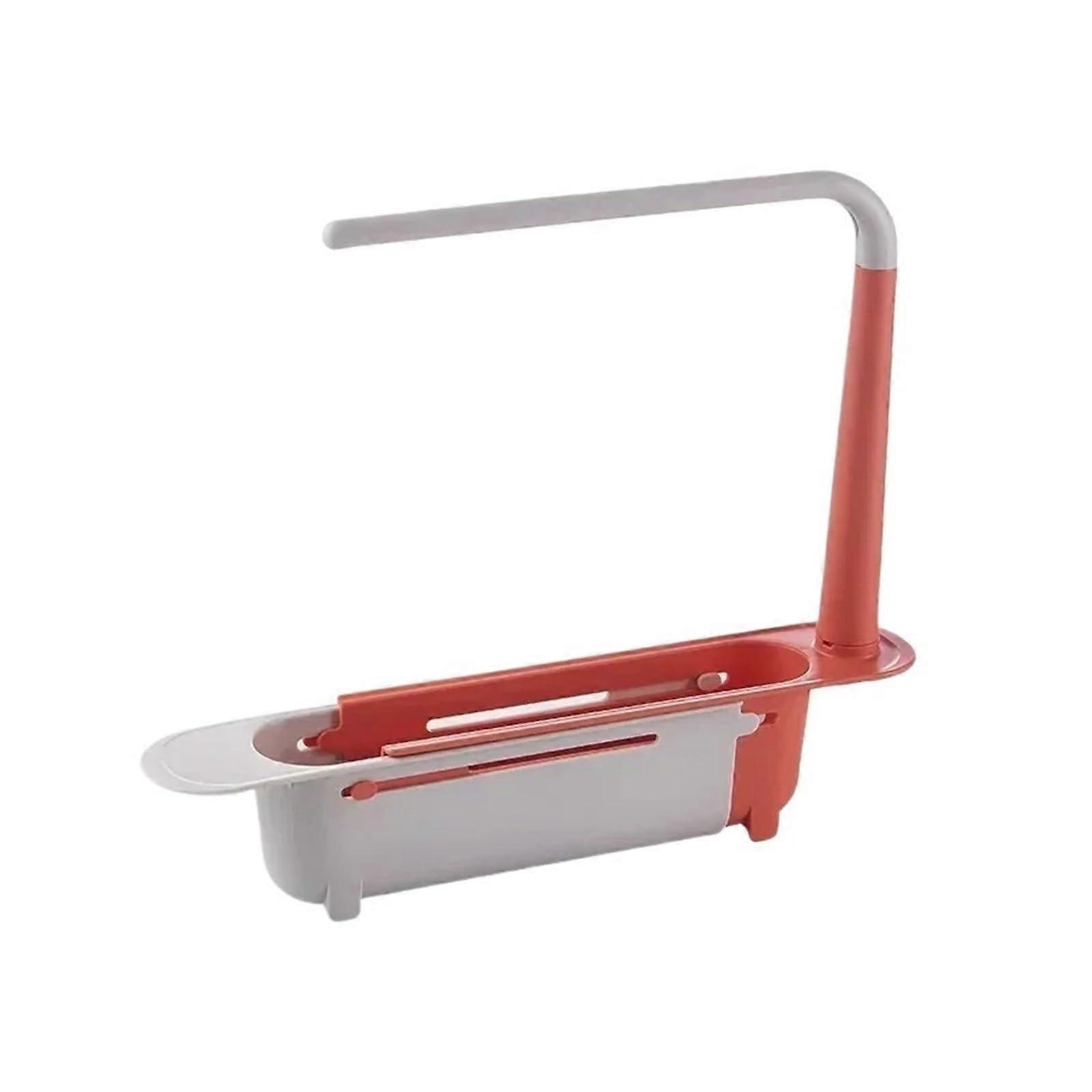 Dish Drying Rack with Telescopic Shelf, Kitchen Sink Organizer for Soap and Sponge Storage