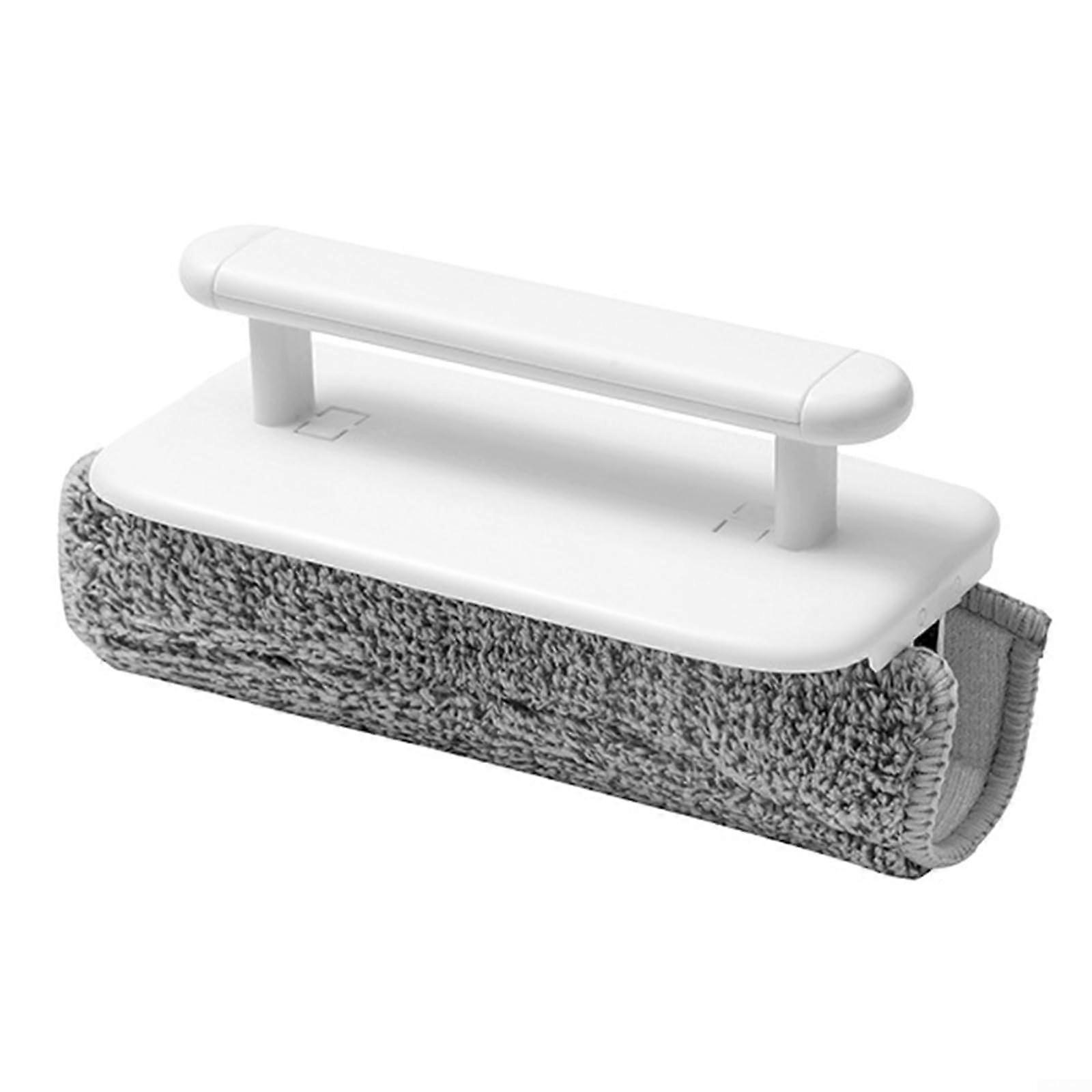 Cleaning Brush for Deep Gap Cleaning, Handheld Door Track Crevice Tool with Replaceable Cloth