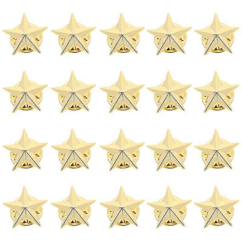 Star pin badges for bags 1.6x1.6cm multipack