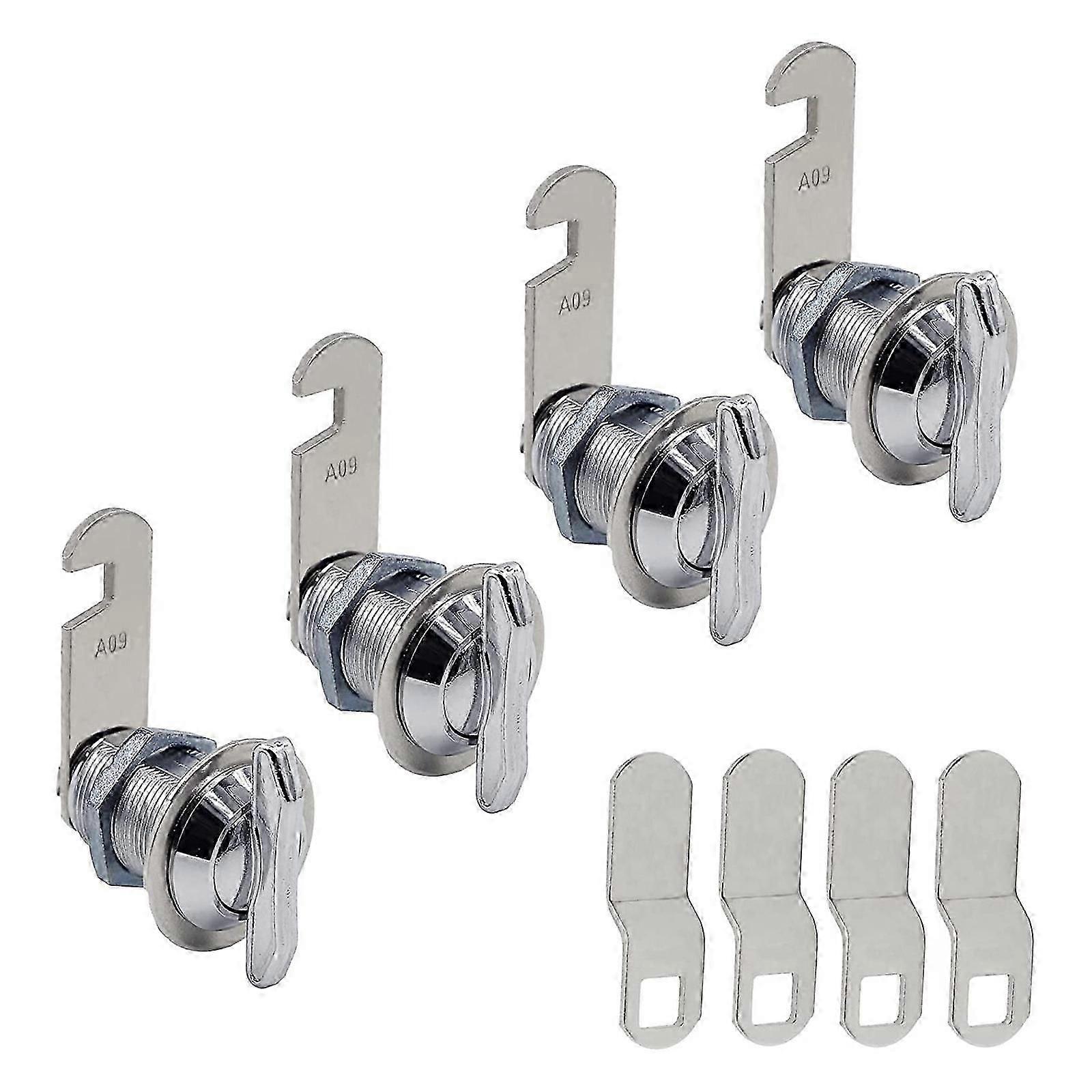 Secure Twist Lock for Cabinets & Drawers, Keyless 1"/5/8" Offset Cam Latches