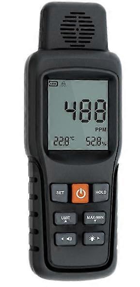 CO2 Detector with Temperature and Humidity Sensor, Handheld CO2 Meter for Indoor Air Quality