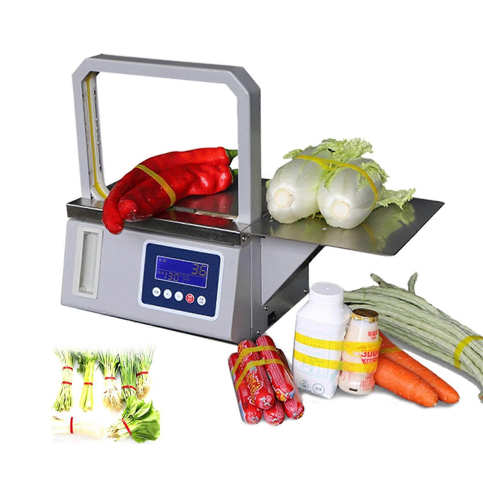 Automatic Vegetable Strapping Machine with Photoelectric Sensor, 1.5s Fast Bundling for Supermarkets