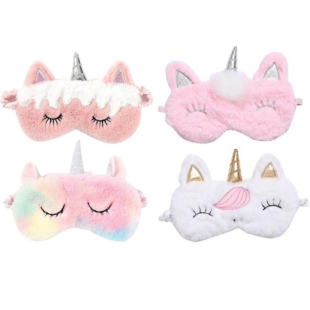 4Pcs Cartoon Eye Mask Multi-Function Eye Cover for Daily Use Sleeping