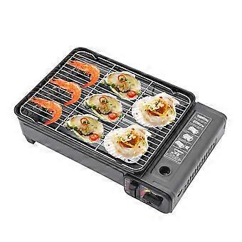 Kit fornello da campeggio portatile a butano con controllo della fiamma regolabile, resistente griglia a gas per esterni per viaggi e barbecue