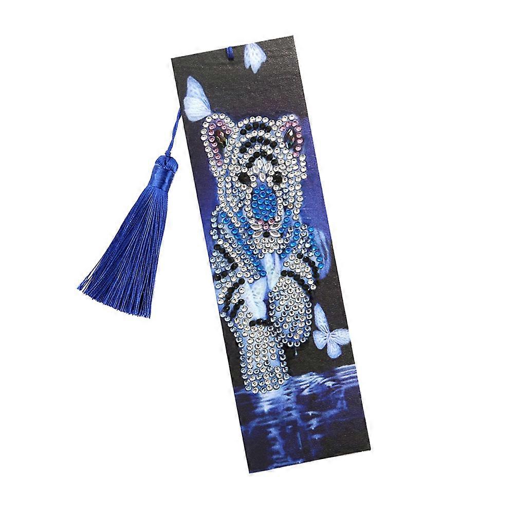 Bookmark Tiger Pattern DIY Rhinestone Painting Handmade