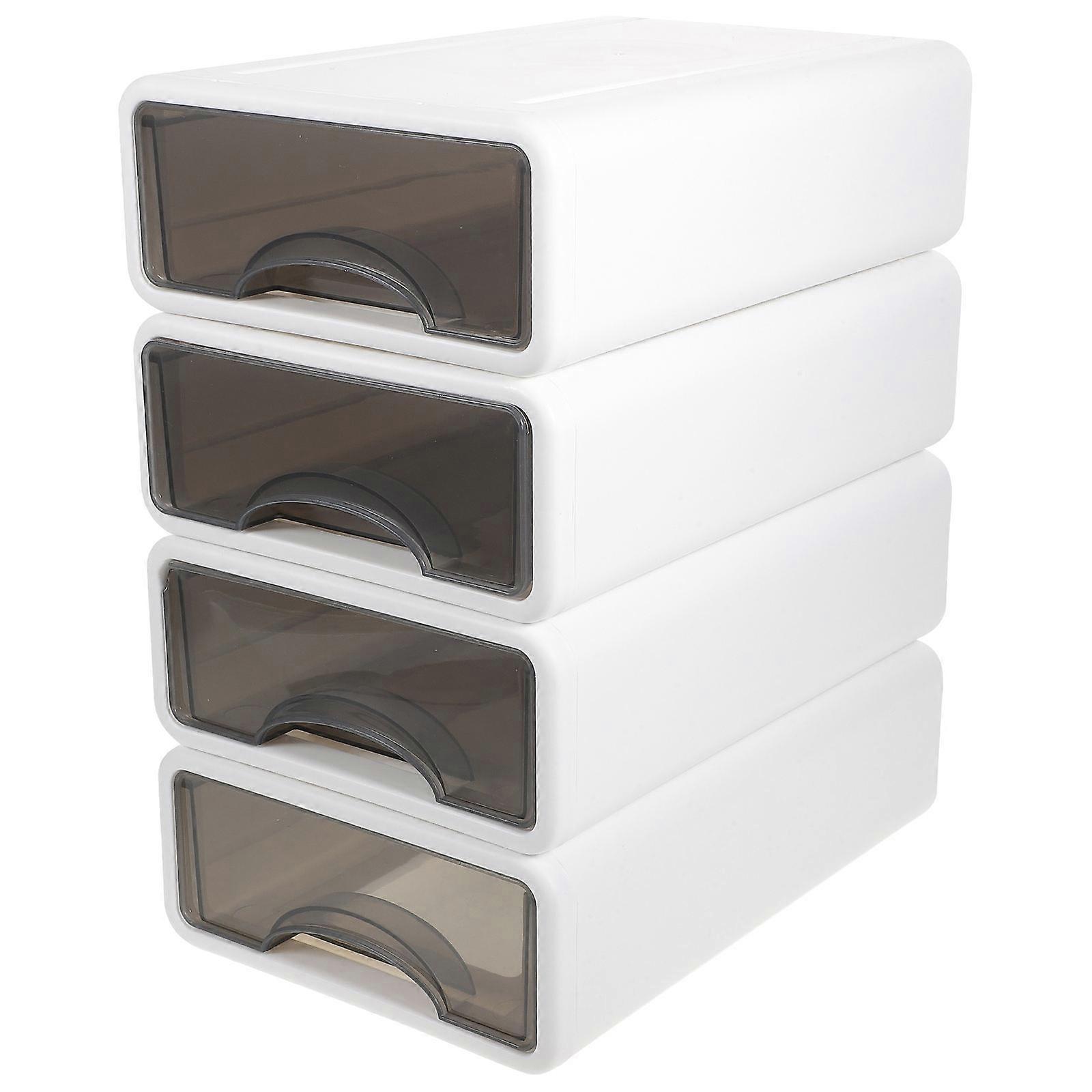 Drawers Organizer Tabletop Storage Box for Storage 4Pcs Clear Window Design