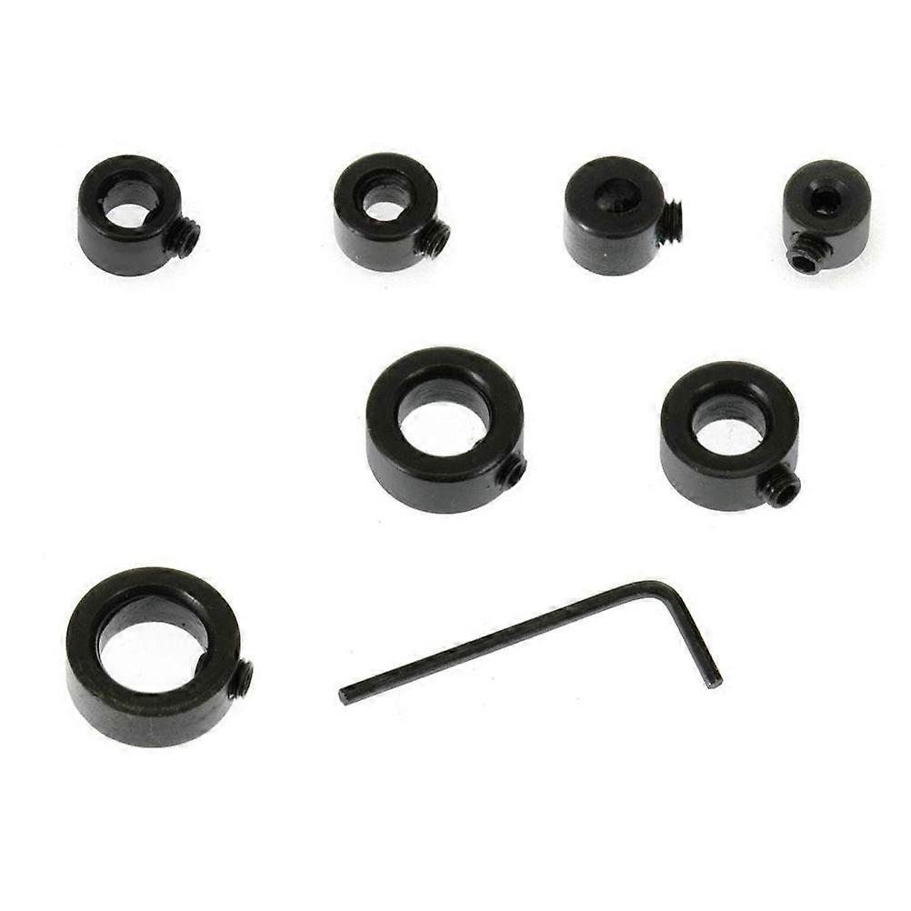 Drill Bit Depth Stop Collar for Woodworking Including 9Pcs Positioner Rings