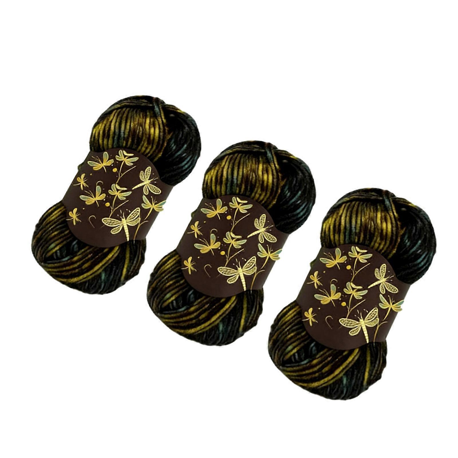 Glowing Firefly Yarn For Knitting And Crochet Soft Thread With Effect In Multiple Color Multicolor