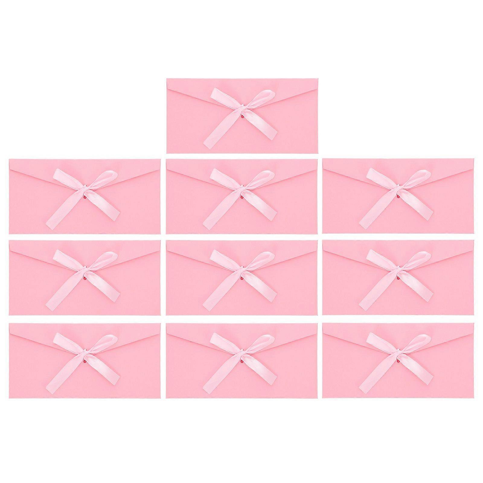 10Pcs Kraft Invitation Envelope Bowknot Invitation Envelope Kraft Paper Envelope