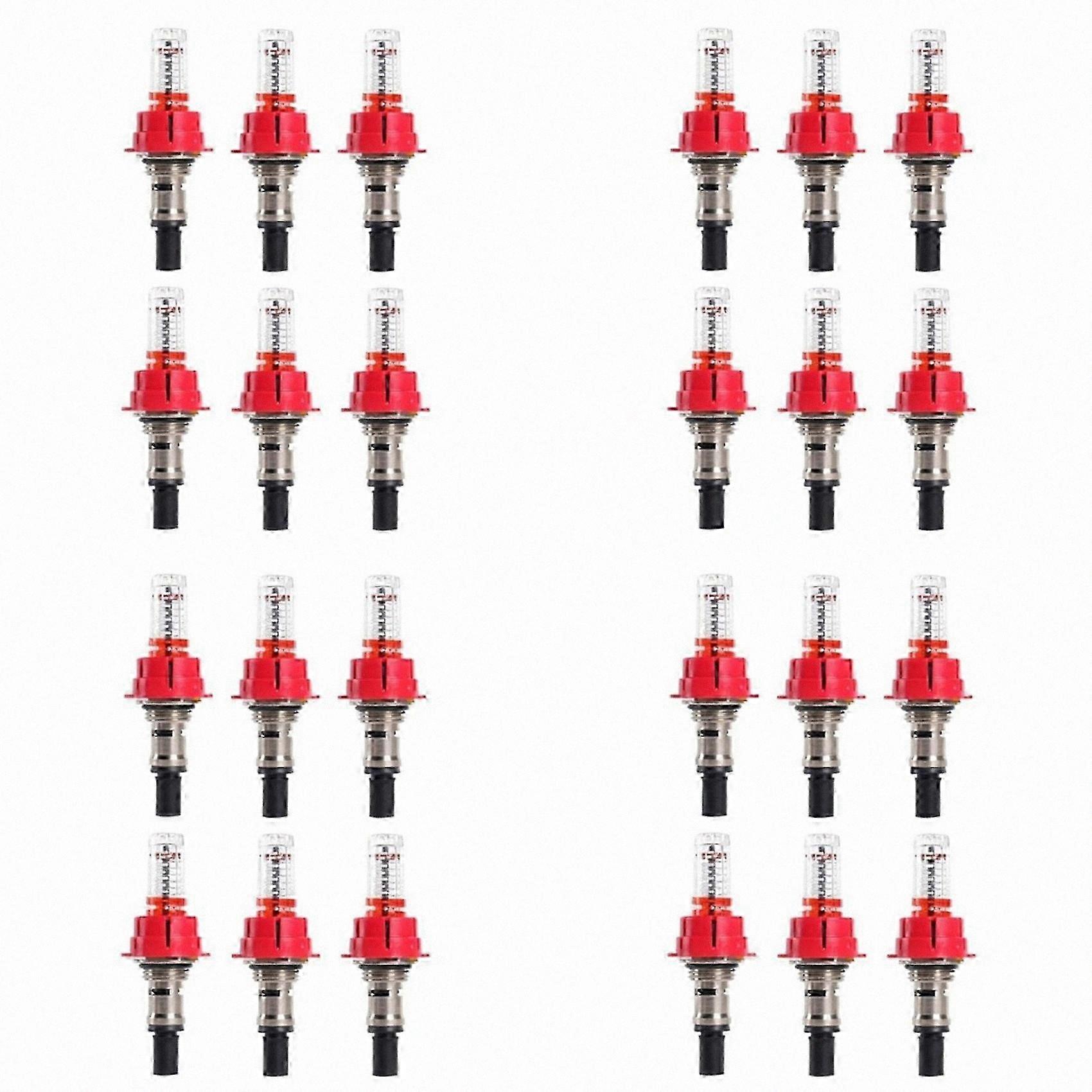 24 Pcs Underfloor Heating Manifold Flow Meter, Visual Flow Regulator for Heating Systems (1/2 Inch)