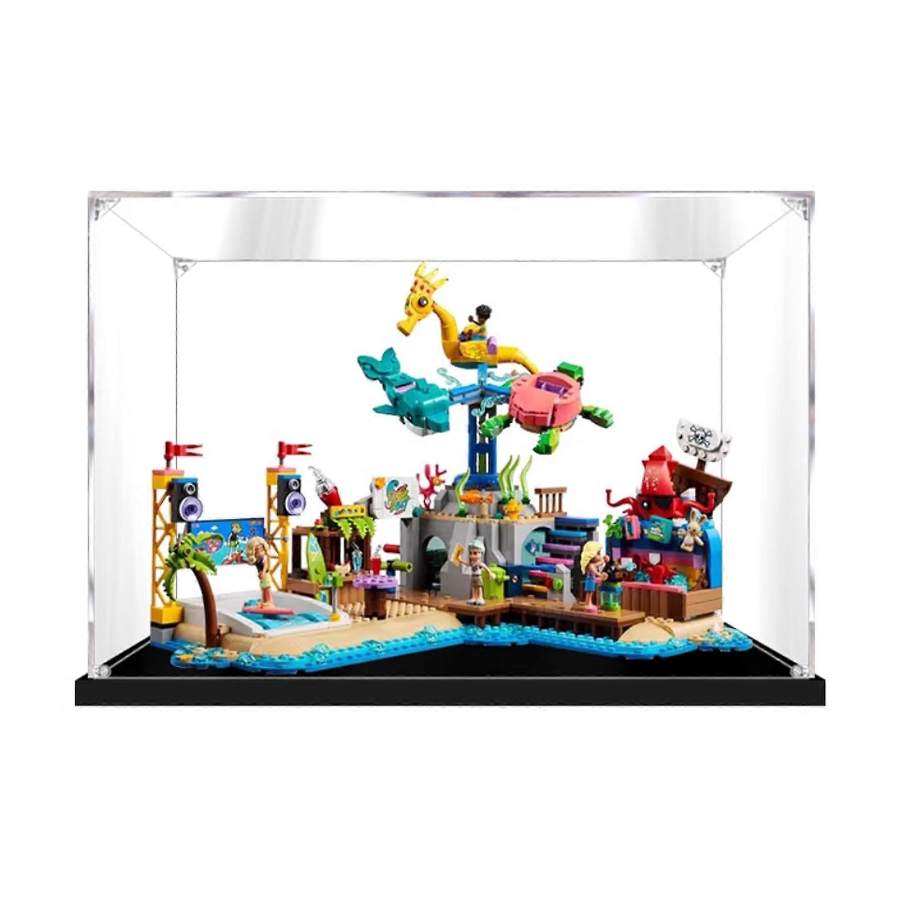 Acrylic Display Case for  41737 Beach Amusement Park, Dustproof Crystal Clear Stackable Box