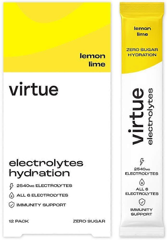 Virtue Drinks Electrolytes Hydration - Lemon Lime 12 x 5g Sachets