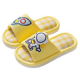 Scarpe da casa per bambini, da interno, con simpatici cartoni animati, morbide e comode, non in lino, per bambini dai 7 agli 8 anni