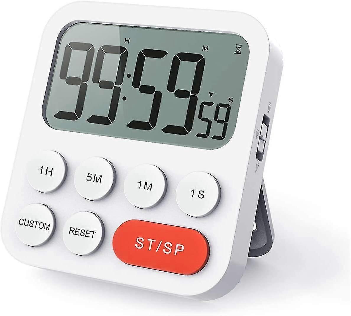 Kitchen Timer, Kitchen Timer, Digital Stopwatch And Countdown Timer With Custom Mode, 3 Volume Level