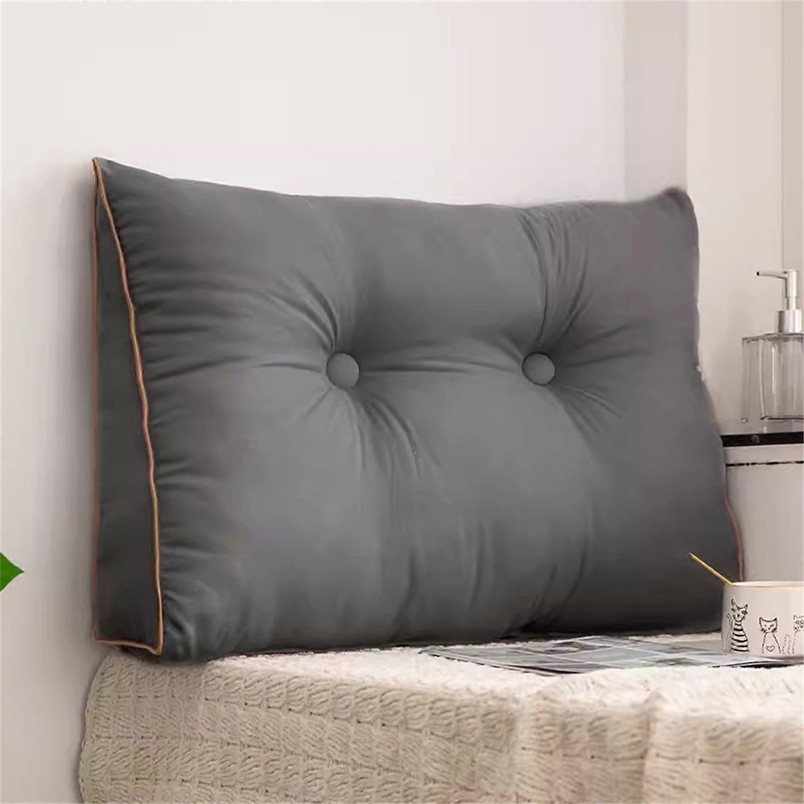 PRYESS Ergonomic Triangular Pillow with Detachable Cover, Compatible with Double/Dorm/Bunk Beds & Sofas, Machine Washable