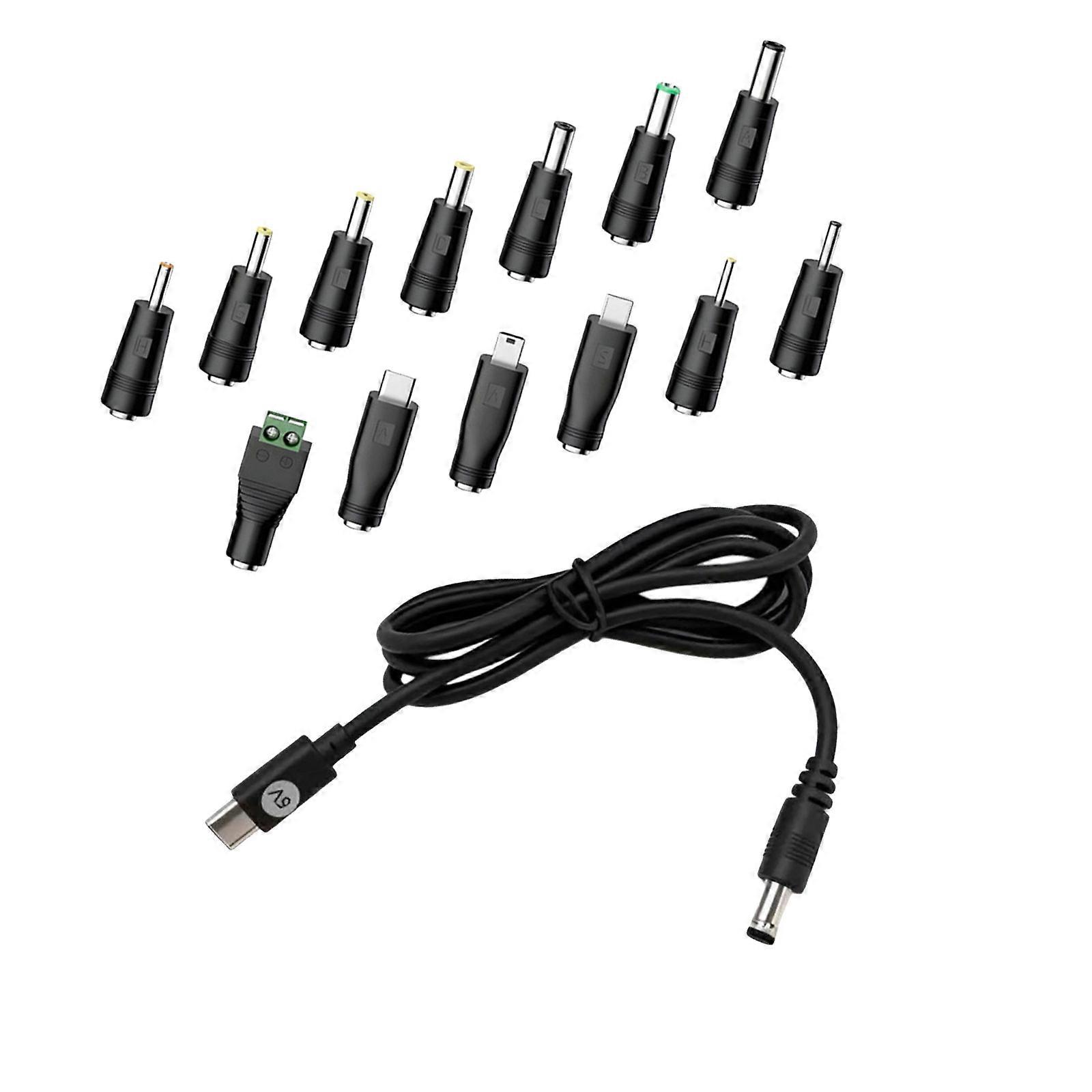 13 In 1 Universal Charging Data Cable With 5V Support For Phone Laptop Camera And More Devices Chargers Cord Wire Multicolor