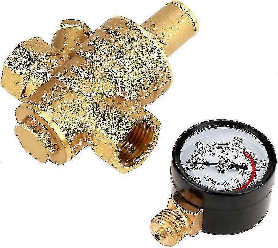 Adjustable Water Pressure Regulator Reducer With Dn15 Brass Measuring Meter
