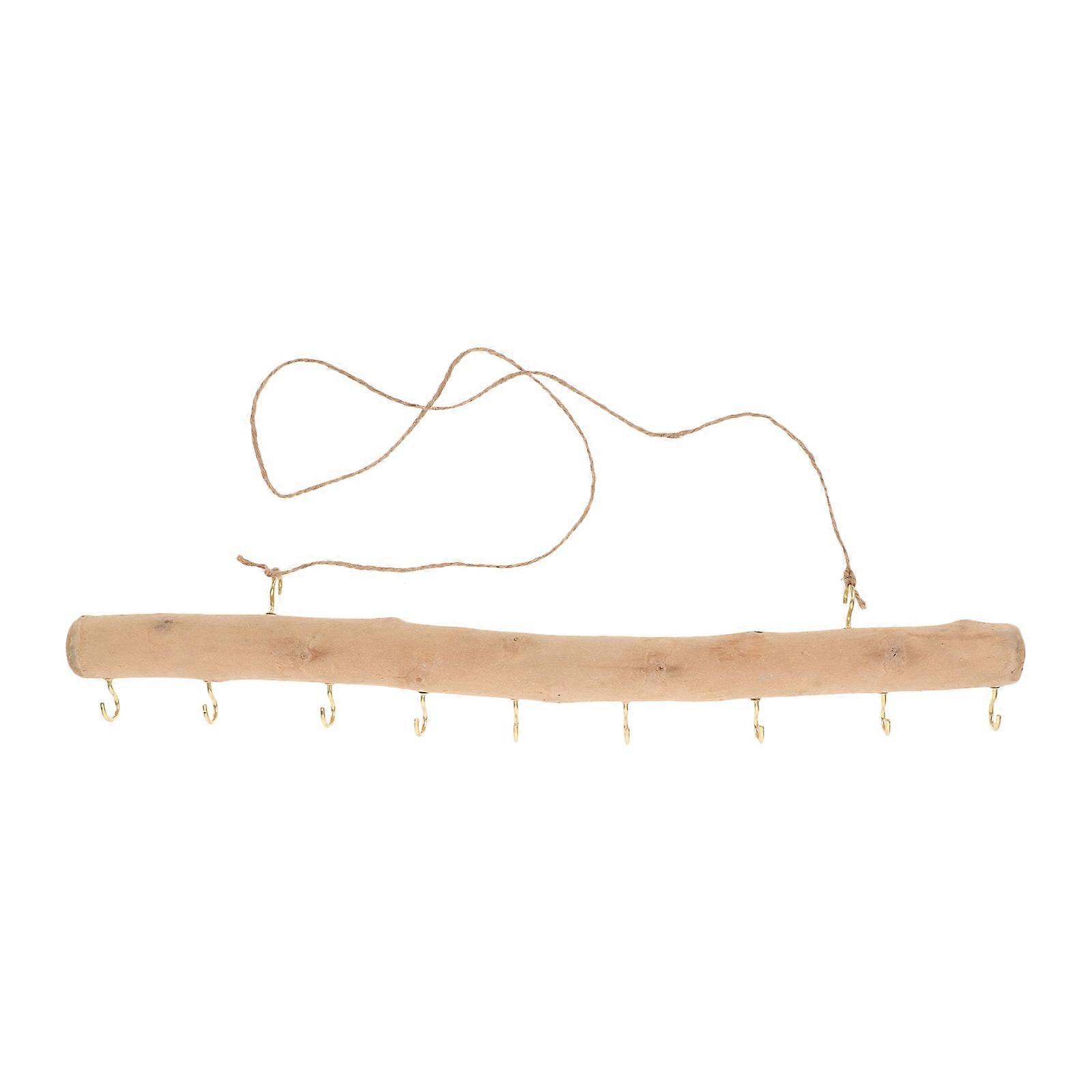 Floating Wooden Hook Wall Mounted Rustic Coat Hook for Hanging Items